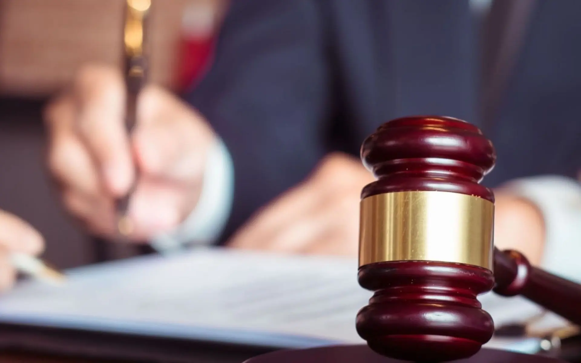 Legal gavel representing justice and the law